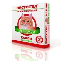 Чистотел МАКСИМУМ капли от блох и клещей для кошек (2 пипетки) Petmarket