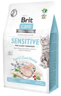Brit Care Sensitive Насекомые/сельдь - гипоаллергенный корм для кошек - 2 кг Petmarket