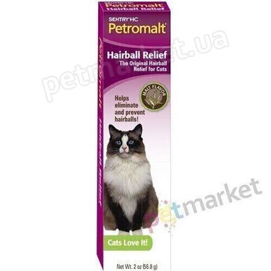 Sentry HAIRBALL Relief - паста для виведення шерсті з шлунково-кишкового тракту кішок Petmarket