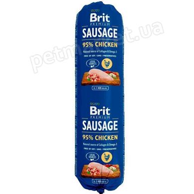 Brit Premium SAUSAGE Chicken - вологий корм для собак (курка) - 800 г Petmarket