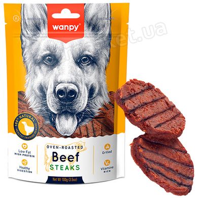 Wanpy Grilled Beef Steak - Стейк гриль с говядиной и курицей - лакомство для собак Petmarket