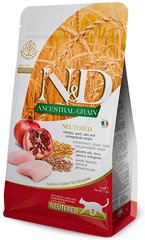 N&D Prime Cat Neutered Chicken & Pomegranate низькозерновий корм для стерилізованих котів та кішок (курка/гранат) - 10 кг Petmarket