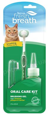 TropiClean Oral Care Kit Fresh Breath - набір для догляду за ротовою порожниною котів Petmarket