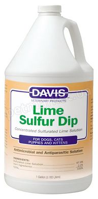 Davis Veterinary Lime Sulfur Dip антимикробное и антипаразитарное средство для собак и котов - 3,8 л % Petmarket