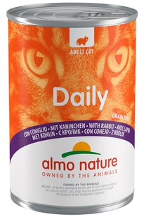 Almo Nature Daily Кролик - вологий корм для котів, 400 г Petmarket