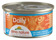 Almo Nature Daily Тунец/треска - влажный корм для кошек, мусс - 85 г Petmarket