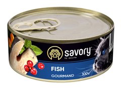Savory Gourmand Fish - Риба - вологий корм для вибагливих котів - 400 г Petmarket
