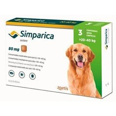 Zoetis Simparica - СИМПАРИКА - таблетка от блох и клещей для собак 20-40 кг - 1 таблетка Petmarket