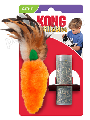 Kong Refillables Carrot Feather - игрушка со сменным блоком с кошачьей мятой для кошек Petmarket