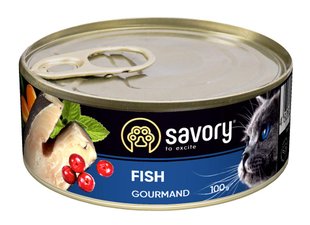 Savory Gourmand Fish - Риба - вологий корм для вибагливих котів - 400 г. Petmarket