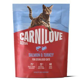 Carnilove Active Salmon & Turkey Sterilised - беззерновой корм для стерилизованных кошек и котов (лосось/индейка) - 6 кг Petmarket