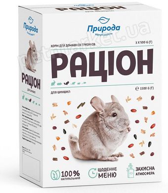Природа Раціон корм для шиншил та дегу - 1,5 кг % Petmarket