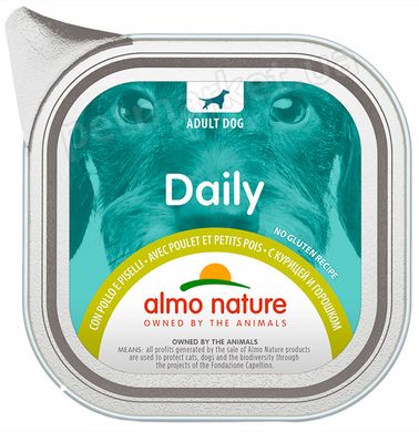 Almo Nature Daily Курка/горох вологий корм для собак - 100 г Petmarket
