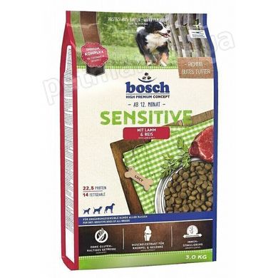 Bosch SENSITIVE Lamb & Rice - корм для чувствительных собак (ягненок/рис) - 15 кг % Petmarket