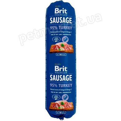 Brit Premium SAUSAGE Turkey - влажный корм для собак (индейка) - 800 г Petmarket