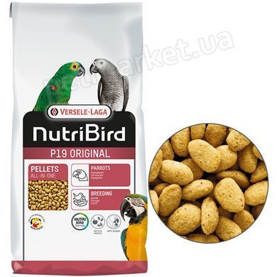 Versele-Laga NutriBird P19 Original Breeding - Верселе-Лага - корм для великих папуг - 10 кг Petmarket