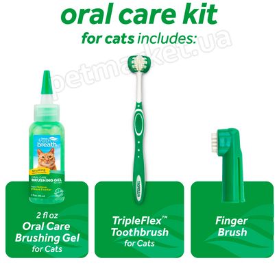 TropiClean Oral Care Kit Fresh Breath - набор для ухода за полостью рта кошек Petmarket