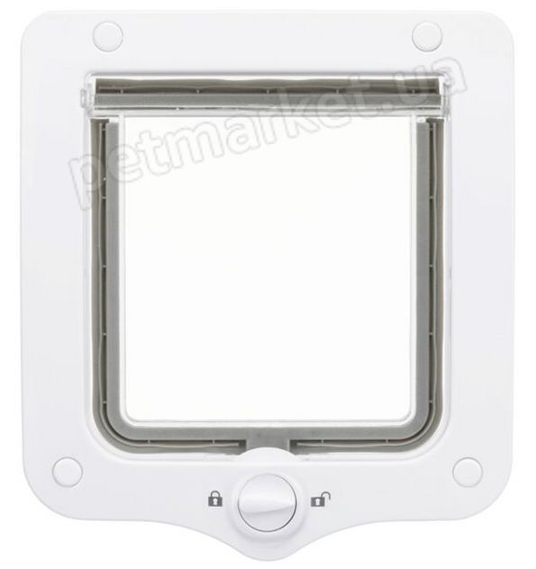 Two Way Flap Trixie 2-Way Flap Door двері для котів 2 режими - 20×22 см, Сірий ...