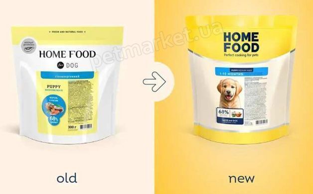 Home Food Puppy Форель/рис - гипоаллергенный корм для щенков средних и крупных пород - 3 кг Petmarket
