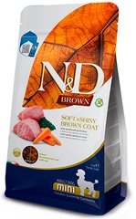 Farmina N&D Brown Dog Adult Mini Lamb, Spirulina & Carrot - беззерновий корм для собак дрібних порід з коричневою шерстю Petmarket