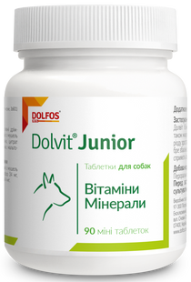 Dolfos DolVit Junior Mini вітамінно-мінеральна добавка для цуценят міні порід, 90 табл. Petmarket