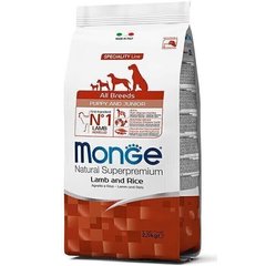 Monge ALL BREEDS Puppy & Junior Lamb, Rice & Potatoes - корм для щенков и молодых собак (ягненок/рис) - 2,5 кг Petmarket