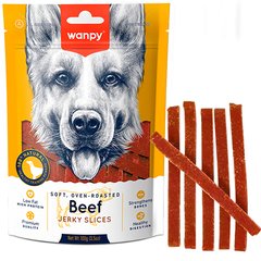 Wanpy Soft Beef Jerky Slices - вяленые слайсы из говядины и утки - лакомство для собак Petmarket