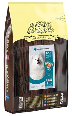 $Home Food ADULT Форель/рис - гіпоалергенний корм для собак середніх порід - 3 кг Petmarket