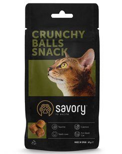 Savory Cats Snacks Crunchy Balls - лакомство для привередливых кошек (кошачья мята) - 60 г Petmarket