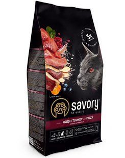 Savory Adult Cat Steril Fresh Turkey with Duck - корм для стерилизованных кошек (индейка/утка) Petmarket