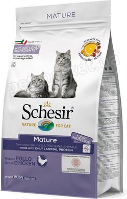 Schesir CAT MATURE Chicken - монопротеїновий корм для літніх котів (курка) - 400 г Petmarket