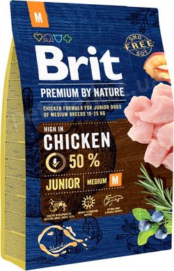 Brit Premium JUNIOR M - корм для щенков средних пород - 3 кг Petmarket