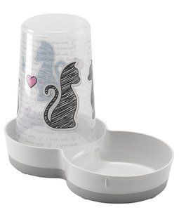 Moderna Tasty CAT FOREVER FRIENDS - автогодівниця-автопоїлка для кішок і собак - Белый Petmarket