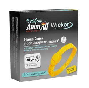 AnimAll VetLine Wicker - нашийник від бліх та&nbsp;кліщів&nbsp;для котів та собак дрібних порід, 35 см Petmarket