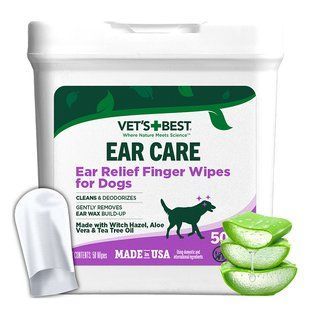 Vet&rsquo;s Best Ear Relief Finger Wipes &mdash; Ветс Бест &mdash; салфетки для чистки ушей - 50 шт Petmarket