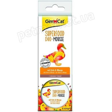 Gimpet SUPERFOOD Duo-Mousse Duck & Mango - дуо-мусс для кошек (утка/манго) Petmarket