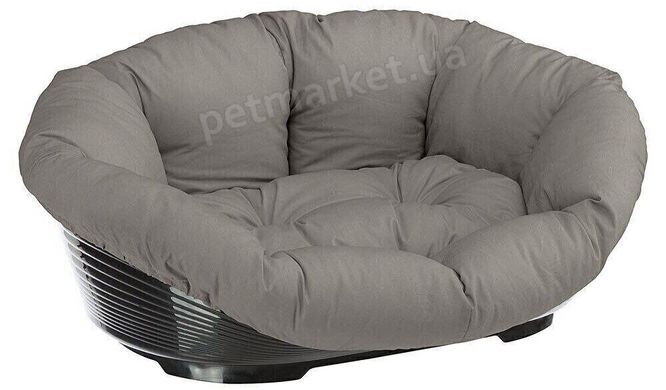 Ferplast SOFA 12 - пластикова лежанка з подушкою для собак та котів - Коричневий % Petmarket