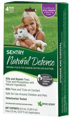 Sentry Natural Defense натуральные капли от блох и клещей для кошек и котят - 1 пипетка Petmarket