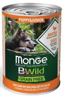 Monge Dog Bwild Puppy&Junior - консерви для цуценят (качка/гарбуз/цукіні) - 400 г Petmarket