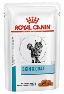 Royal Canin SKIN & COAT - лікувальний вологий корм для здоров'я шкіри та шерсті котів (шматочки в соусі) - 85 г % Petmarket