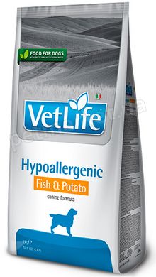 Farmina VetLife Hypoallergenic Fish & Potato диетический корм для собак при пищевой аллергии - 2 кг Petmarket