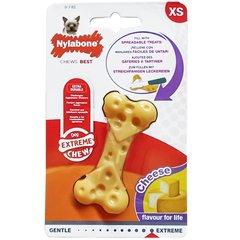 Nylabone Extreme Chew Cheese Bone - жувальна іграшка для собак (смак сиру) Petmarket