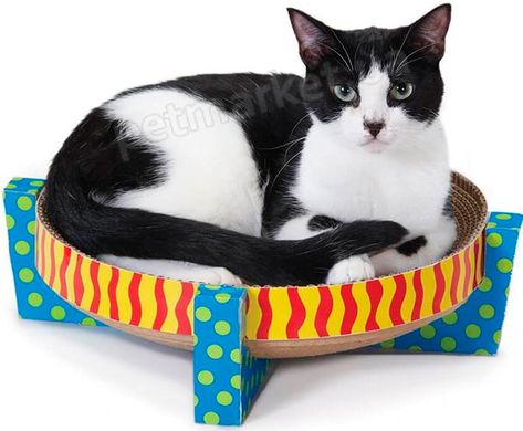 Petstages Scratch Snuggle and Rest Tan - картонна дряпка та лежанка для котів Petmarket