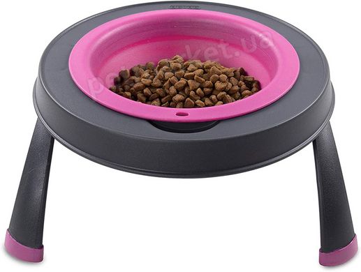 Dexas Single Elevated Feeder миска на складній підставці для собак та котів - 960 мл, Рожевий Petmarket