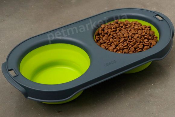 Dexas COLLAPSIBLE PET FEEDER - Пет Фидер - складная двойная миска для собак и кошек - 600 мл - красный Petmarket