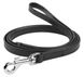 Collar WauDog GLAMOUR - кожаный поводок для собак - 9 мм Черный