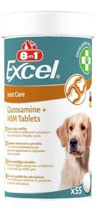 8in1 Excell GLUCOSAMINE MSM - Глюкозамін МСМ - мінеральна добавка для собак - 55 табл. Petmarket