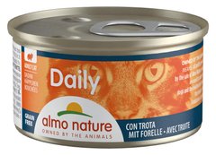 Almo Nature Daily Форель - влажный корм для кошек, кусочки - 85 г Petmarket
