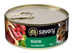 Savory Gourmand Duck - Утка - влажный корм для привередливых котов - 400 г Petmarket