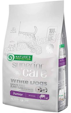 Nature's Protection White Dogs Junior корм для цуценят всіх порід з білою шерстю від 3 міс. - 17 кг % Petmarket